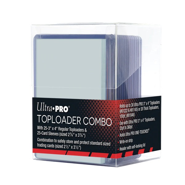 Toploader Combo: 25 Toploaders + 25 Fundas + Caja - UltraPRO