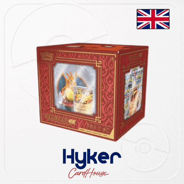 Charizard ex Super Premium Collection — Caja en Inglés con Figura y 10 Sobres