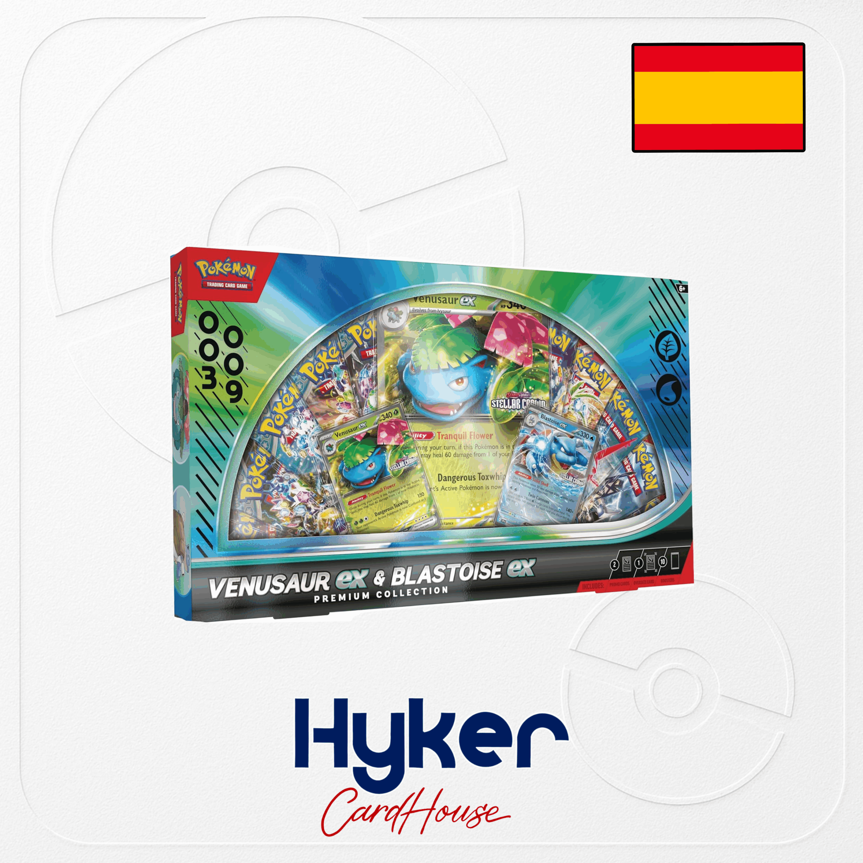 Venusaur ex y Blastoise ex Premium Collection en Español