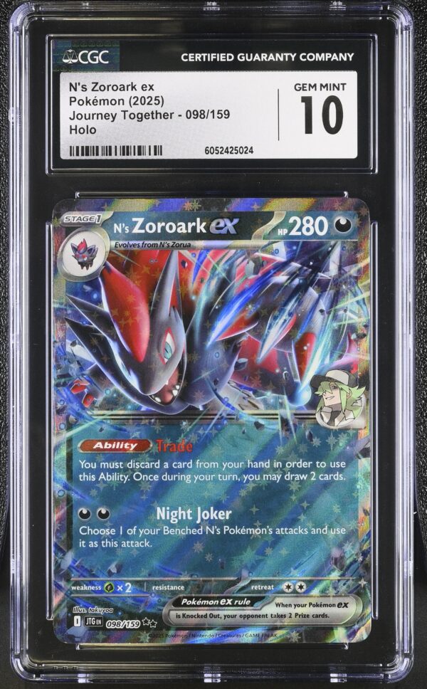 CGC 10 N's Zoroark EX (2025) Journey Together JTG098 Holo