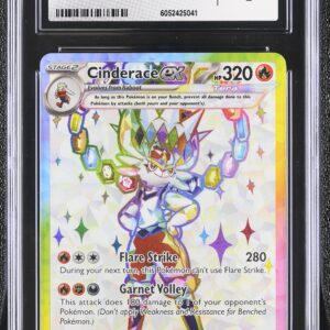 CGC 9 Cinderace EX (2024) Stellar Crown SCR157 Ultra Rare