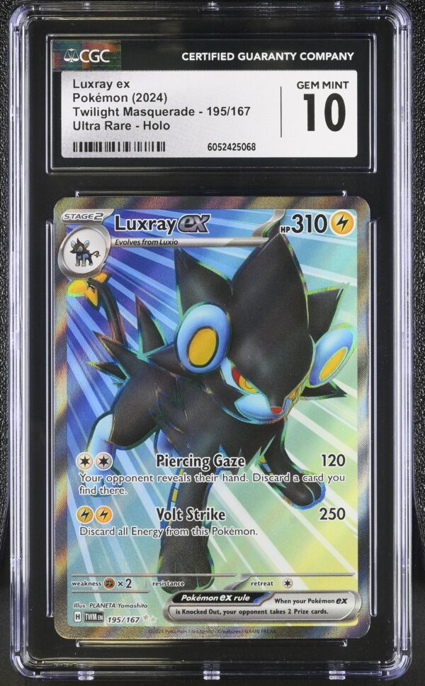 CGC 10 Luxray EX (2024) Twilight Masquerade TWM195 Ultra Rare