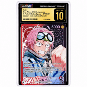 Inicio 3 CGC 10 Pristine Koby One Piece TCG (2025) A Fist of Divine Speed OP11-001 Japanese